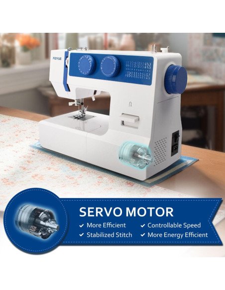 Máquina de Coser Eléctrica FEIYUE FYe310 con Pedal y 25 Puntos
