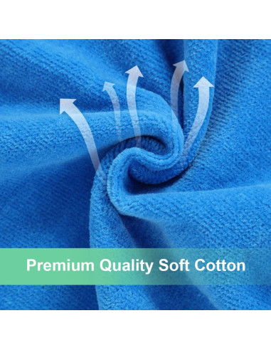Toalla de Bebé MICHLEY con Capucha de Animal Algodón 90x90 cm Azul