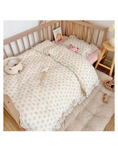 Cubierta de Edredón de Muselina AOJIM 119x150 cm Floral