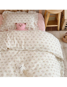 Cubierta de Edredón de Muselina AOJIM 119x150 cm Floral 2