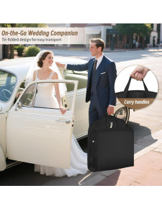 Bolsa de Vestido de Novia KIMBORA 72" con Bolsillos Negros 2