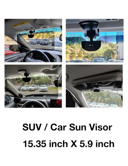 Viseras Solares Automotrices JOSALINAS 40.4x15 cm Antirreflejo