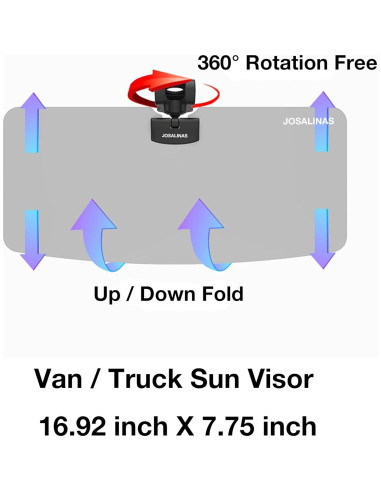 Viseras Solares Automotrices JOSALINAS 40.4x15 cm Antirreflejo