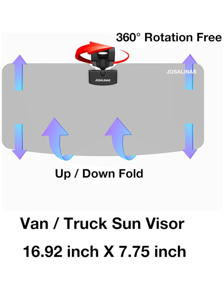 Viseras Solares Automotrices JOSALINAS 40.4x15 cm Antirreflejo