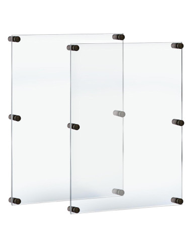 Marco Flotante de Acrílico Azar Displays 24x36" Negro 2-Pack