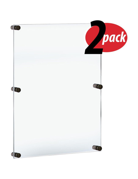 Marco Flotante de Acrílico Azar Displays 24x36" Negro 2-Pack