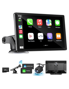 Pantalla 9" Carplay y Android Auto HAUXIY con Cámara 4K