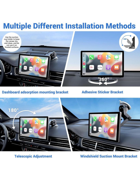 Pantalla 9" Carplay y Android Auto HAUXIY con Cámara 4K