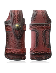 Funda de Cuchillo de Cuero Omesio León Marrón para Cinturón