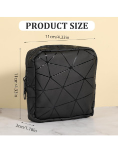 Bolsa de almacenamiento para compresas Bremorou negra 11x11 cm 2