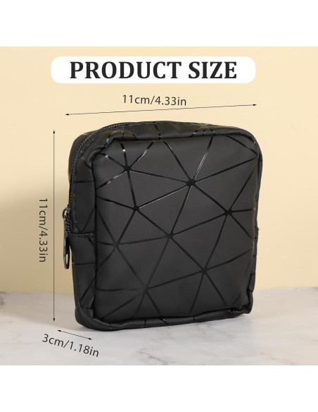 Bolsa de almacenamiento para compresas Bremorou negra 11x11 cm