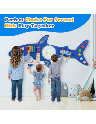 Panel Ocupado Sensorial Montessori Shark Weihnacht 11 en 1