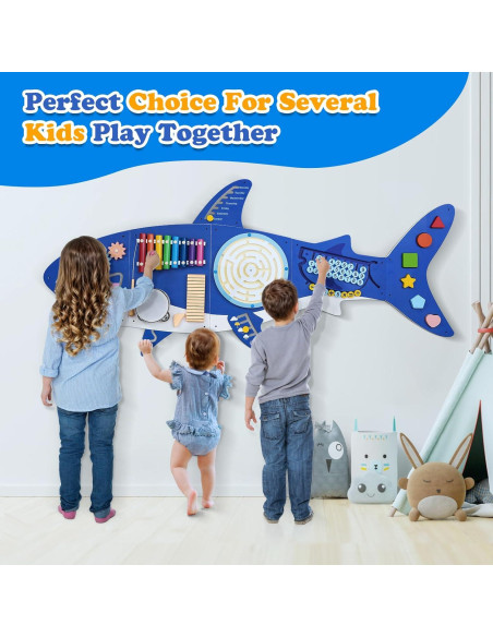 Panel Ocupado Sensorial Montessori Shark Weihnacht 11 en 1