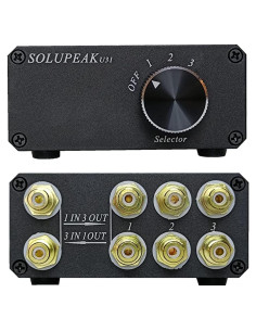 Caja de Conmutación RCA U31 Zhuogang 3 en 1 Audio Estéreo