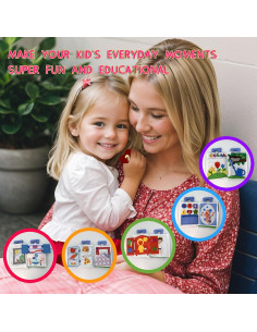 Libro Ocupado Montessori Azul - Juguete Educativo para Niños 2