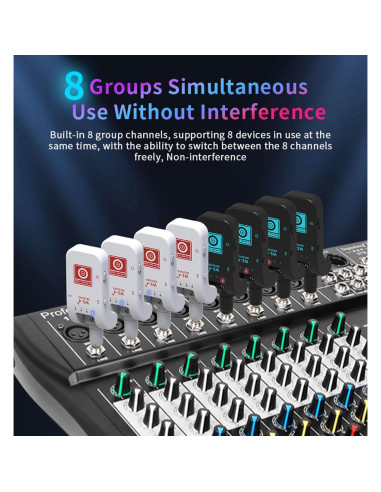 Sistema Inalámbrico de Guitarra 2.4GHz MUS250102 Negro