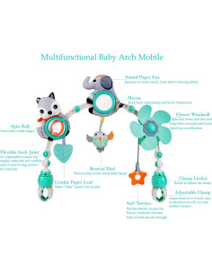 Móvil de Arco para Cochecito de Bebé XY - Juguetes Musicales 50.8x40.6cm 2