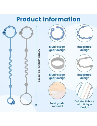 Correas para Juguetes de Bebé RTMOK - Set de 6 Silicona