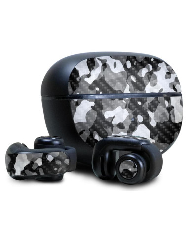 Piel de fibra de carbono MightySkins para Bose Ultra Open Earbuds - Camuflaje negro