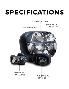 Piel de fibra de carbono MightySkins para Bose Ultra Open Earbuds - Camuflaje negro 2