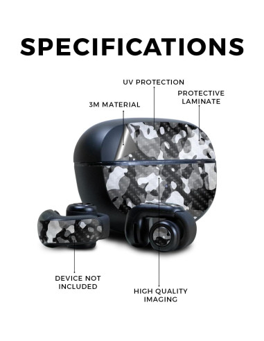 Piel de fibra de carbono MightySkins para Bose Ultra Open Earbuds - Camuflaje negro