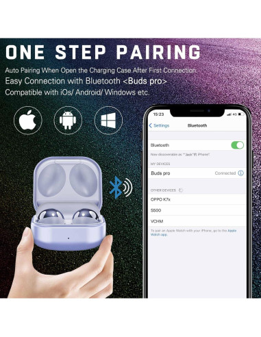 Auriculares Inalámbricos UrbanX Street Buds Pro R190 - Aislamiento de Ruido, Resistente al Agua, Estuche de Carga