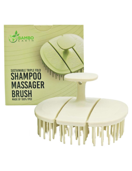 Cepillo Exfoliante para Cuero Cabelludo BAMBOEARTH Verde Grande