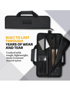 Bolsa de Cuchillos Asaya - 12 Bolsillos - Nylon Resistente 2