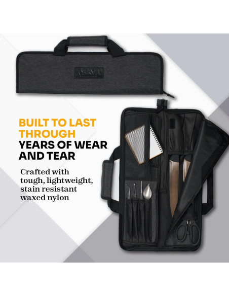 Bolsa de Cuchillos Asaya - 12 Bolsillos - Nylon Resistente