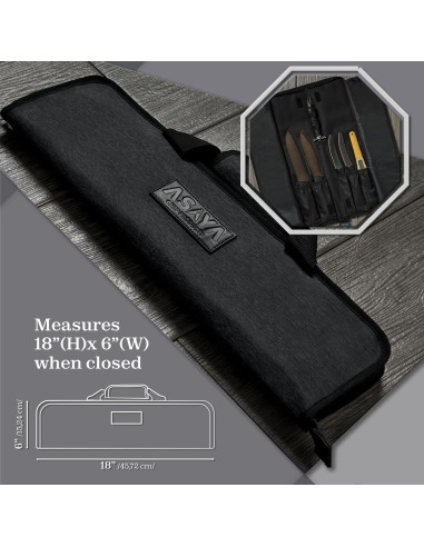 Bolsa de Cuchillos Asaya - 12 Bolsillos - Nylon Resistente