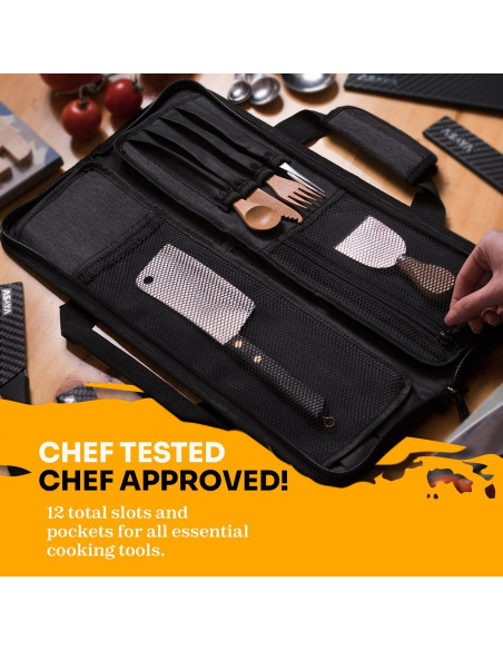 Bolsa de Cuchillos Asaya - 12 Bolsillos - Nylon Resistente