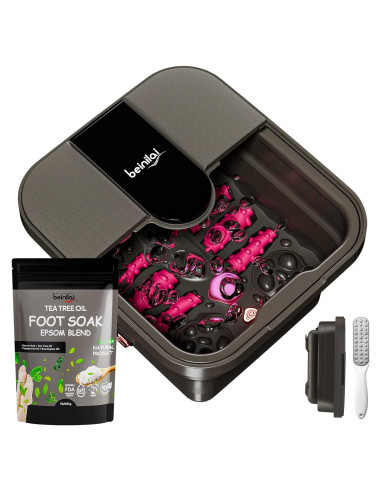 Bañera de pies colapsable Beinilai con calor y masaje
