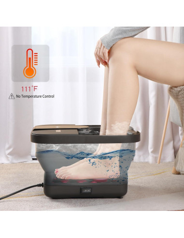 Bañera de pies colapsable Beinilai con calor y masaje