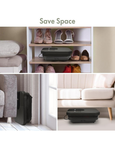 Bañera de pies colapsable Beinilai con calor y masaje