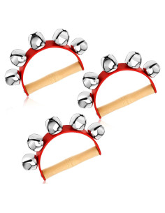 Campanas de Trineo Navideñas Rojas Boao - 5 Campanas