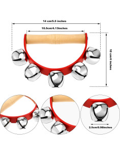 Campanas de Trineo Navideñas Rojas Boao - 5 Campanas 2