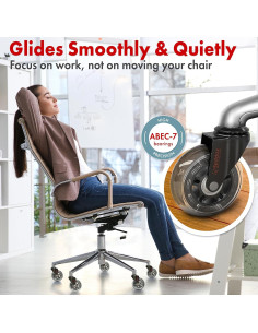 Juego de Ruedas de Reemplazo Seddox 3" para Sillas de Oficina 2