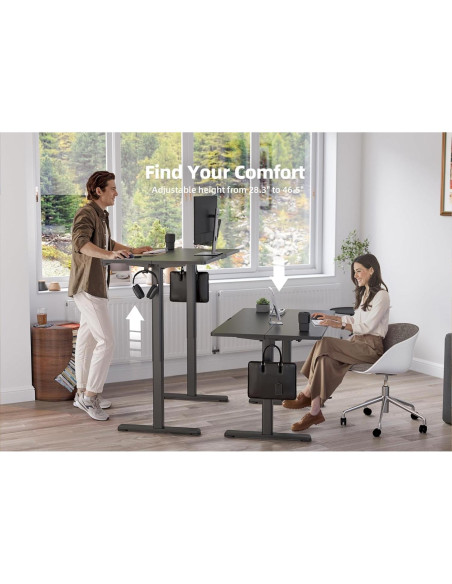 Escritorio de pie eléctrico YDN P3.01.001 ajustable 101.6x60.96cm