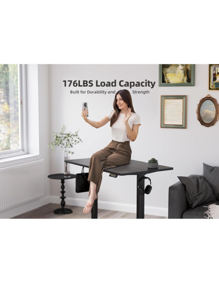 Escritorio de pie eléctrico YDN P3.01.001 ajustable 101.6x60.96cm