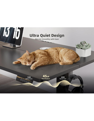 Escritorio de pie eléctrico YDN P3.01.001 ajustable 101.6x60.96cm