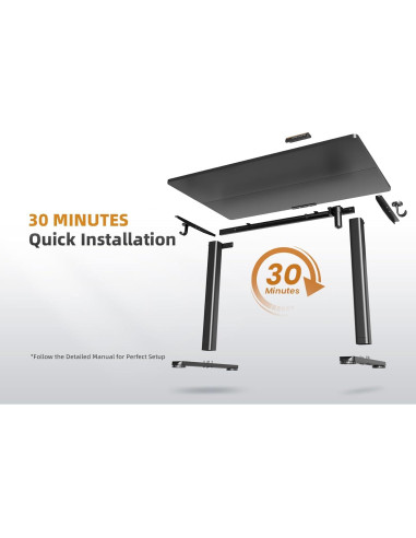 Escritorio de pie eléctrico YDN P3.01.001 ajustable 101.6x60.96cm