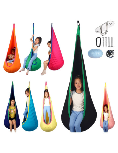 Hamaca Sensorial HiCamer Negra para Niños hasta 136 kg