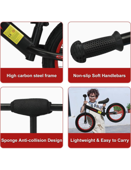 Bicicleta de Equilibrio Bueuwe 16" para Niños 4-8 Años