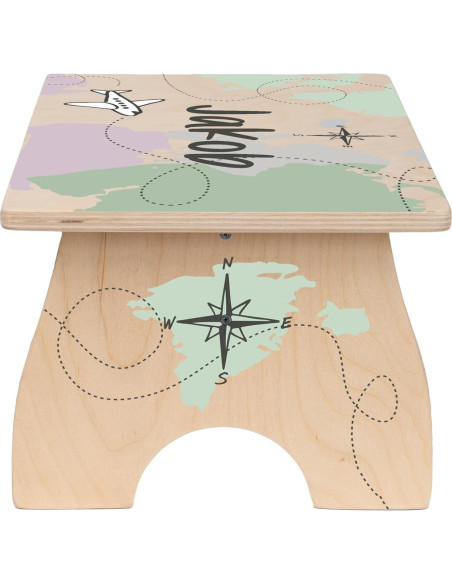 Escalera de Madera Personalizada BloomOwl para Niños 36.8x24.1cm