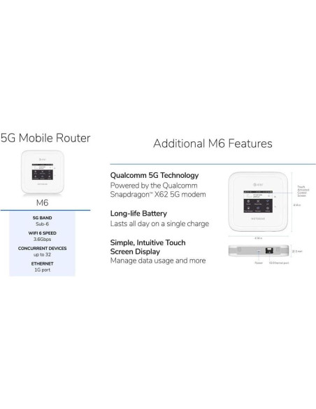 Router Móvil NETGEAR Nighthawk M6 5G WiFi 6 Desbloqueado