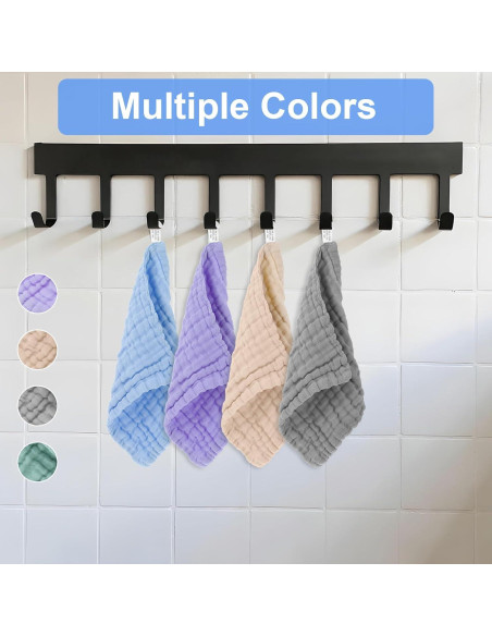4 Paños de Muselina para Bebés Qianyu 100% Algodón Multicolor