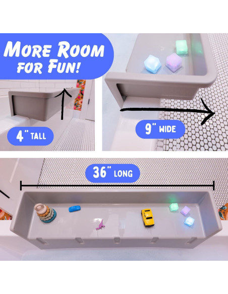 Protector de Bañera Tub Topper Gris - Organizador de Juguetes