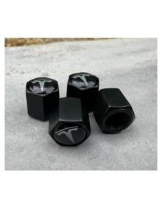 Tapas de Válvula de Neumático Tactilian para Tesla Model 3, S, X, Y - Paquete de 4