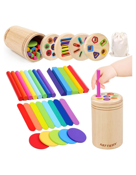 Juguetes Montessori 4 en 1 MTTIERY para Niños 2-4 Años