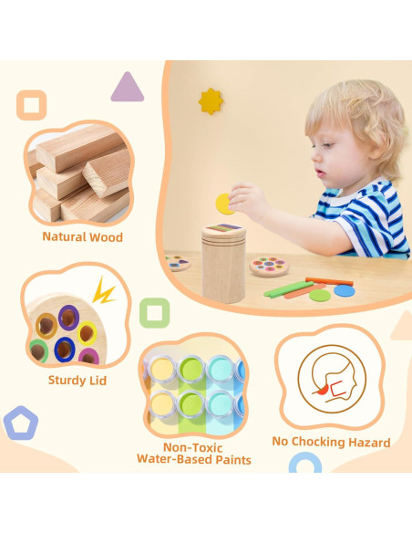 Juguetes Montessori 4 en 1 MTTIERY para Niños 2-4 Años